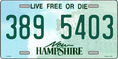 NH license plate 3895403