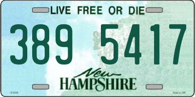 NH license plate 3895417