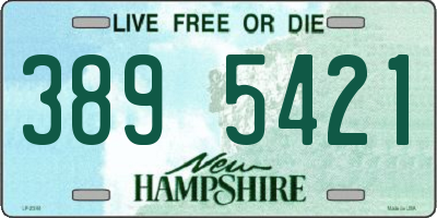 NH license plate 3895421