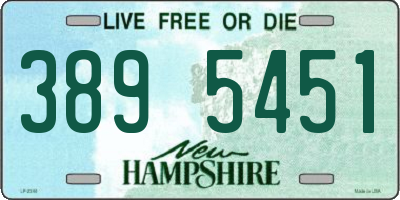 NH license plate 3895451