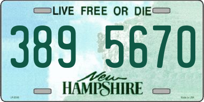 NH license plate 3895670