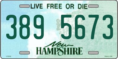 NH license plate 3895673