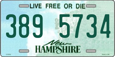 NH license plate 3895734