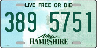 NH license plate 3895751