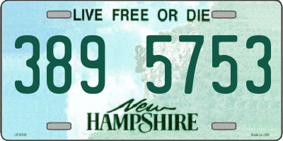 NH license plate 3895753