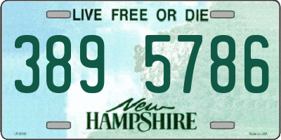 NH license plate 3895786