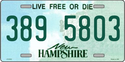 NH license plate 3895803