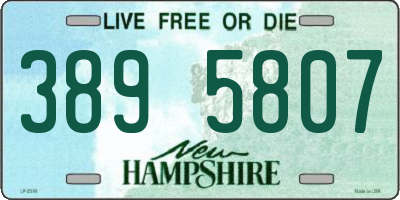 NH license plate 3895807