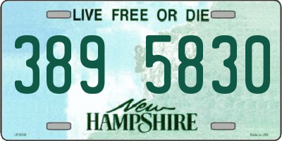 NH license plate 3895830