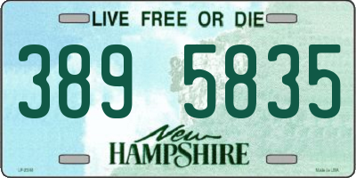 NH license plate 3895835