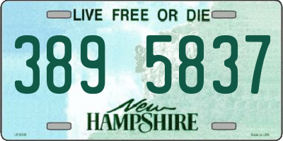 NH license plate 3895837