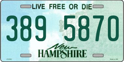 NH license plate 3895870