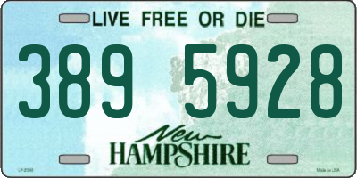 NH license plate 3895928