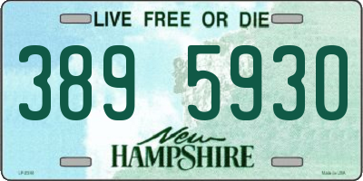 NH license plate 3895930