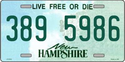 NH license plate 3895986