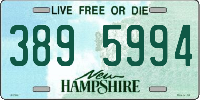 NH license plate 3895994