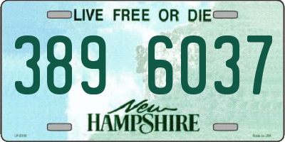 NH license plate 3896037
