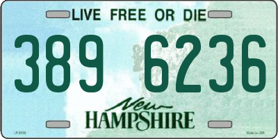 NH license plate 3896236