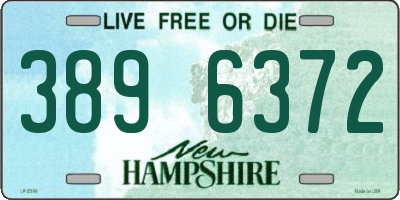 NH license plate 3896372