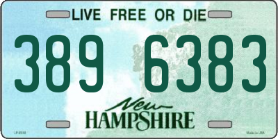 NH license plate 3896383