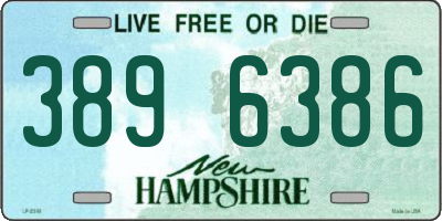 NH license plate 3896386