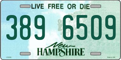 NH license plate 3896509