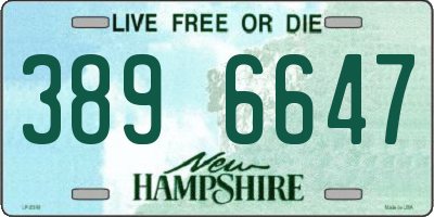 NH license plate 3896647