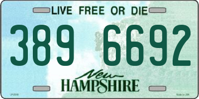 NH license plate 3896692
