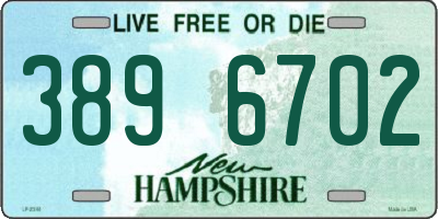 NH license plate 3896702