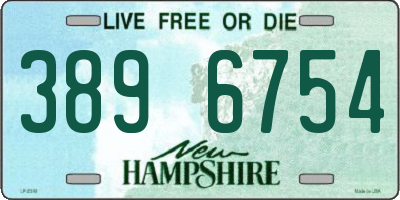 NH license plate 3896754