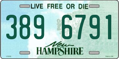 NH license plate 3896791