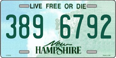 NH license plate 3896792