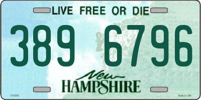 NH license plate 3896796