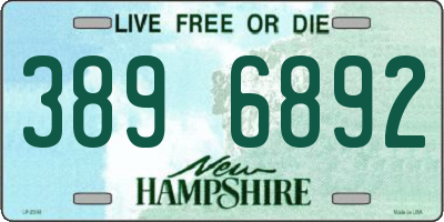 NH license plate 3896892