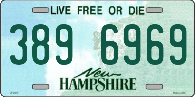 NH license plate 3896969