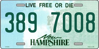 NH license plate 3897008