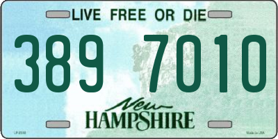 NH license plate 3897010