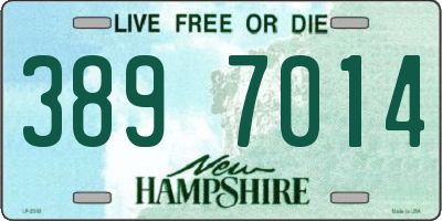 NH license plate 3897014