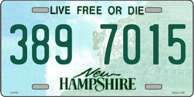 NH license plate 3897015
