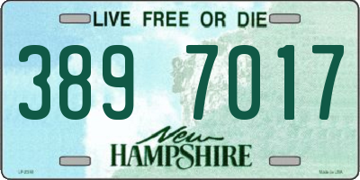 NH license plate 3897017