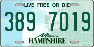 NH license plate 3897019