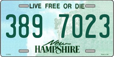 NH license plate 3897023