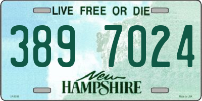 NH license plate 3897024