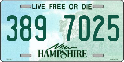 NH license plate 3897025