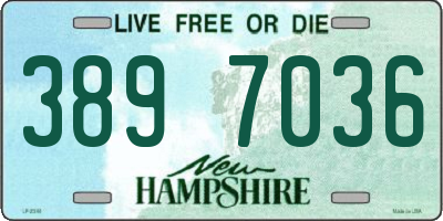 NH license plate 3897036