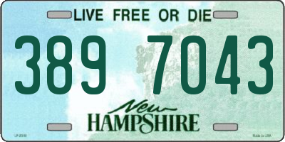 NH license plate 3897043