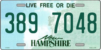 NH license plate 3897048
