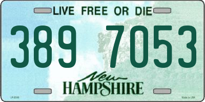 NH license plate 3897053