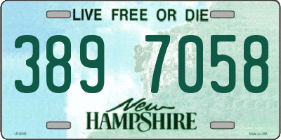 NH license plate 3897058