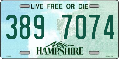 NH license plate 3897074
